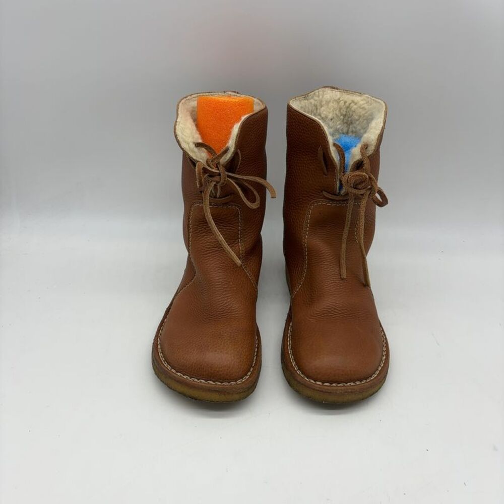 Duckfeet Arhus Nut Brown Wool Shearling Fur Lined Crepe Soles